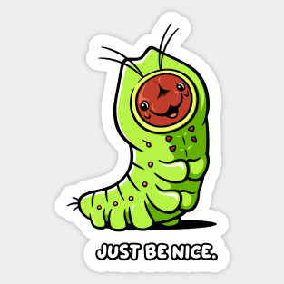 Caterpillar - Please Be Nice Sticker